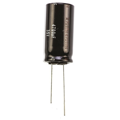 Panasonic 4700μF Aluminium Electrolytic Capacitor 35V dc, Radial, Through Hole - ECA1VHG472