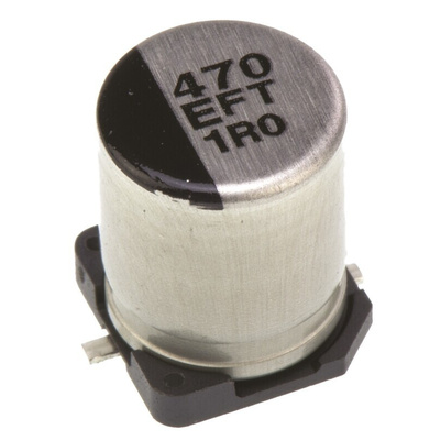 Panasonic 470μF Aluminium Electrolytic Capacitor 25V dc, Surface Mount - EEEFT1E471AP