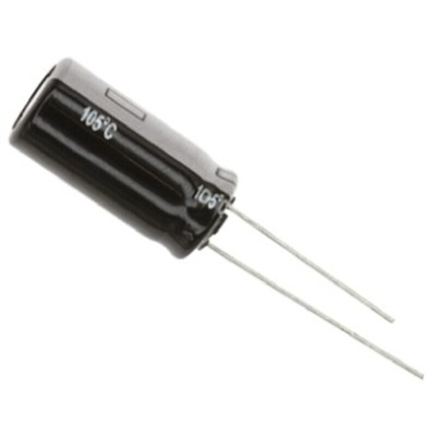 NIC Components 470μF Aluminium Electrolytic Capacitor 25V dc, Radial, Through Hole - NRSZ471M25V10X16F