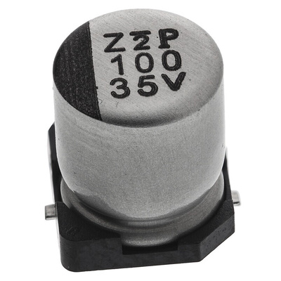 Nichicon 100μF Aluminium Electrolytic Capacitor 35V dc, Surface Mount - UWT1V101MCL1GS