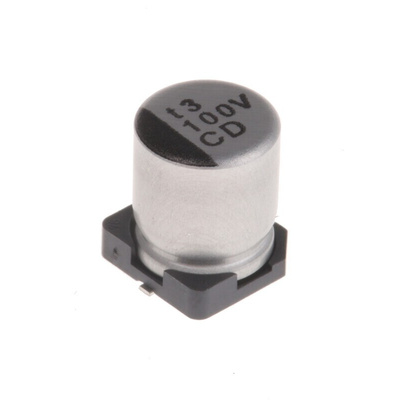 Nichicon 100μF Aluminium Electrolytic Capacitor 35V dc, Surface Mount - UCD1V101MCL6GS