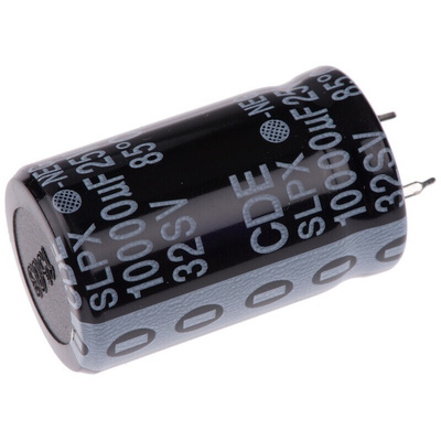 Cornell-Dubilier 10000μF Aluminium Electrolytic Capacitor 25V dc, Snap-In - SLPX103M025A5P3