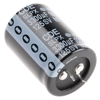 Cornell-Dubilier 3300μF Aluminium Electrolytic Capacitor 100V dc, Snap-In - SLPX332M100E7P3