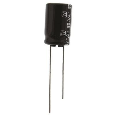 Panasonic 470μF Aluminium Electrolytic Capacitor 25V dc, Radial, Through Hole - EEUEB1E471