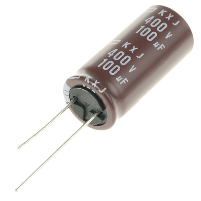 Nippon Chemi-Con 100μF Aluminium Electrolytic Capacitor 400V dc, Radial, Through Hole - EKXJ401ELL101MLP1S