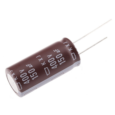 CHEMI-CON 150μF Aluminium Electrolytic Capacitor 400V dc, Radial, Through Hole - EKXJ401ELL151MM40S