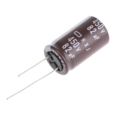 CHEMI-CON 82μF Aluminium Electrolytic Capacitor 450V dc, Radial, Through Hole - EKXJ451ELL820MMN3S