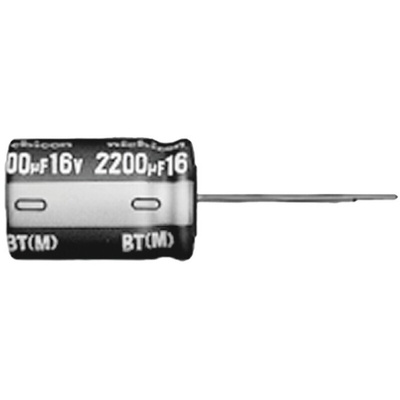 Nichicon 470μF Aluminium Electrolytic Capacitor 16V dc, Radial, Through Hole - UBT1C471MPD8