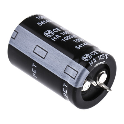 Panasonic 1000μF Electrolytic Capacitor 100V dc, Through Hole - ECEC2AA102BJ