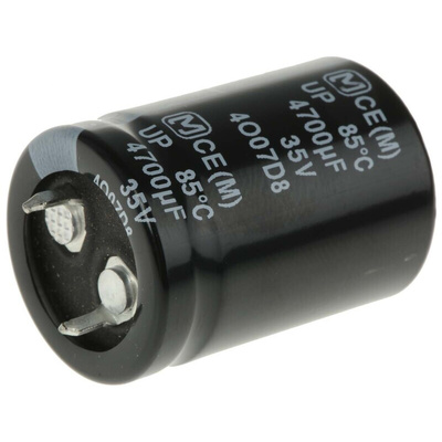 Panasonic 4700μF Electrolytic Capacitor 35V dc, Through Hole - ECEC1VP472BJ