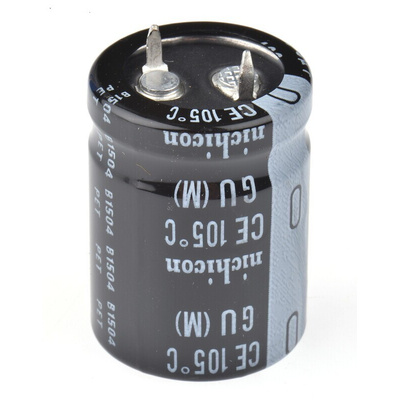 Nichicon 100μF Aluminium Electrolytic Capacitor 400V dc, Snap-In - LGU2G101MELZ
