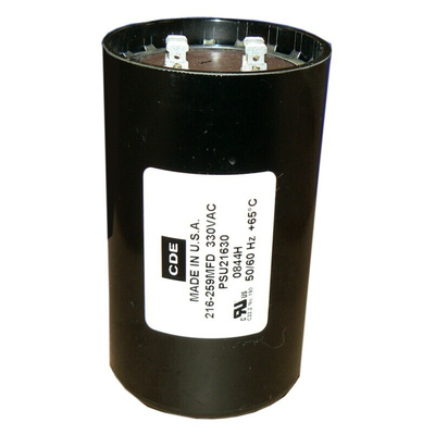 Cornell-Dubilier 189 → 227μF Aluminium Electrolytic Capacitor 220 V ac, 250 V ac, Snap-In - PSU18935B