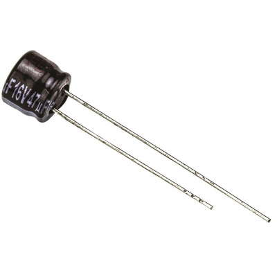 Panasonic 47μF Aluminium Electrolytic Capacitor 16V dc, Radial, Through Hole - ECEA1CKS470