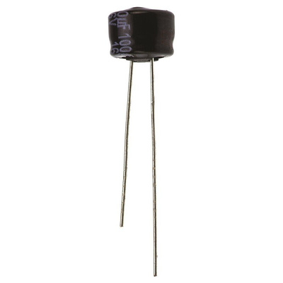 Panasonic 100μF Aluminium Electrolytic Capacitor 16V dc, Radial, Through Hole - ECEA1CKS101