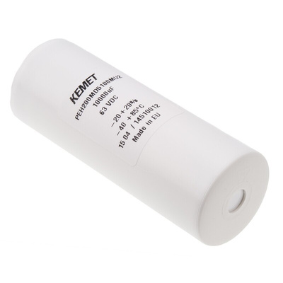 KEMET 10000μF Aluminium Electrolytic Capacitor 63V dc, Screw Terminal - PEH200MD5100MU2