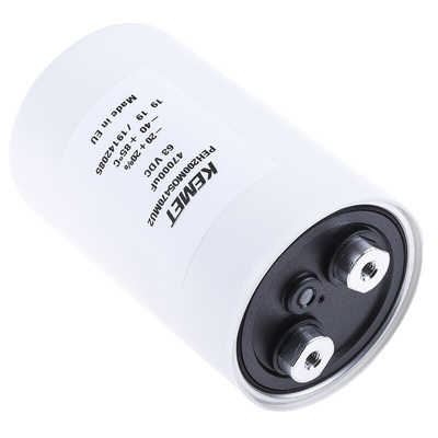KEMET 47000μF Aluminium Electrolytic Capacitor 63V dc, Screw Terminal - PEH200MO5470MU2