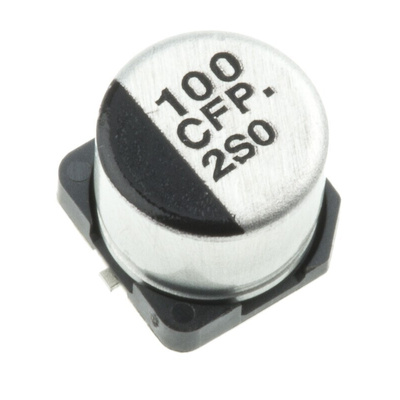 Panasonic 100μF Aluminium Electrolytic Capacitor 16V dc, Surface Mount - EEEFP1C101AP