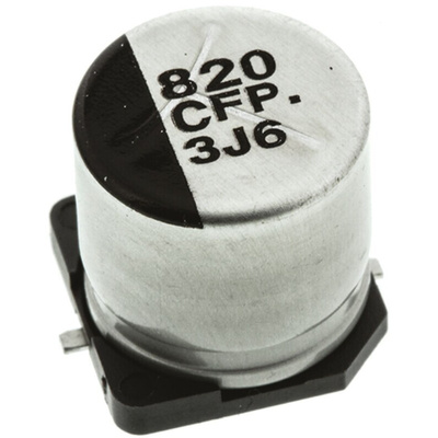 Panasonic 820μF Aluminium Electrolytic Capacitor 16V dc, Surface Mount - EEEFPC821UAP