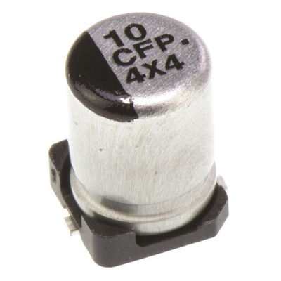 Panasonic 10μF Aluminium Electrolytic Capacitor 16V dc, Surface Mount - EEEFP1C100AR