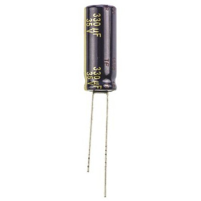 Panasonic 330μF Aluminium Electrolytic Capacitor 35V dc, Radial, Through Hole - EEUFC1V331L