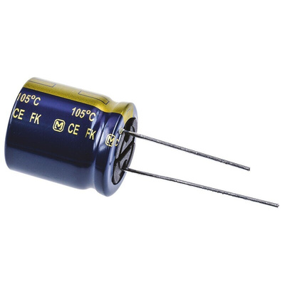 Panasonic 2200μF Aluminium Electrolytic Capacitor 35V dc, Radial, Through Hole - EEUFK1V222S