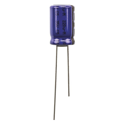 Vishay 220μF Aluminium Electrolytic Capacitor 35V dc, Radial, Through Hole - MAL213650221E3