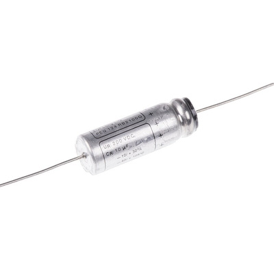 KEMET 10μF Aluminium Electrolytic Capacitor 200V dc, Axial, Through Hole - PEG124RB2100QL1