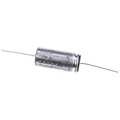 KEMET 47μF Aluminium Electrolytic Capacitor 400V dc, Axial, Through Hole - PEG124VL2470QL1