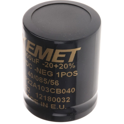 KEMET 10000μF Aluminium Electrolytic Capacitor 40V dc, PCB Mount - ALP22A103CB040