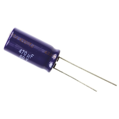 Panasonic 470μF Aluminium Electrolytic Capacitor 50V dc, Radial, Through Hole - ECA1HM471