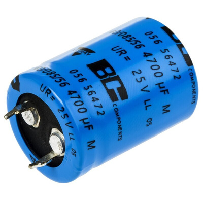 Vishay 4700μF Aluminium Electrolytic Capacitor 25V dc, Snap-In - MAL205656472E3