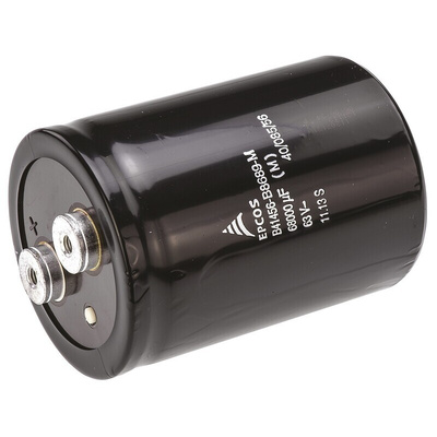EPCOS 68000μF Aluminium Electrolytic Capacitor 63V dc, Screw Terminal - B41456B8689M000