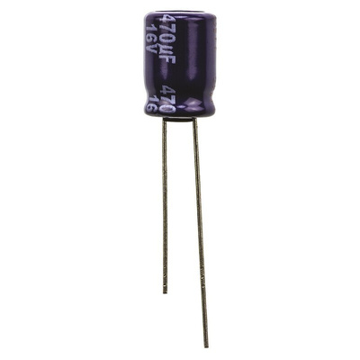 Panasonic 120μF Aluminium Electrolytic Capacitor 50V dc, Radial, Through Hole - EEUFC1H121