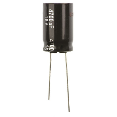 Panasonic 4700μF Aluminium Electrolytic Capacitor 16V dc, Radial, Through Hole - ECA1CHG472