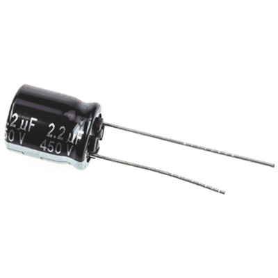 Panasonic 2.2μF Aluminium Electrolytic Capacitor 450V dc, Radial, Through Hole - ECA2WHG2R2