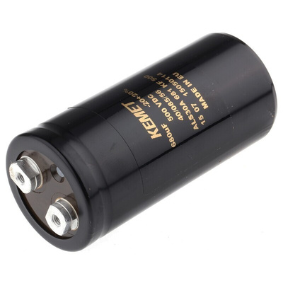 KEMET 680μF Aluminium Electrolytic Capacitor 500V dc, Screw Terminal - ALS30A681KF500