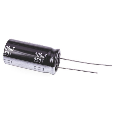 Panasonic 100μF Aluminium Electrolytic Capacitor 250V dc, Radial, Through Hole - EEUED2E101