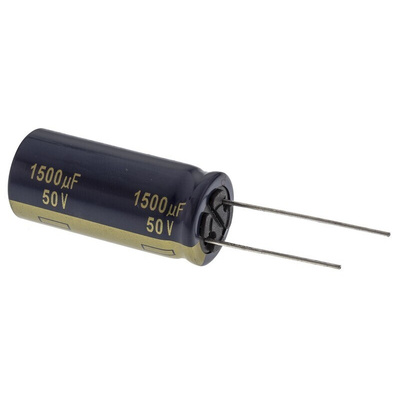 Panasonic 1500μF Aluminium Electrolytic Capacitor 50V dc, Radial, Through Hole - EEUFC1H152L