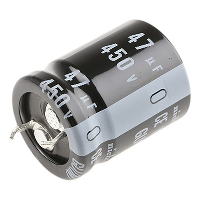Nichicon 47μF Aluminium Electrolytic Capacitor 450V dc, Snap-In - LGU2W470MELY