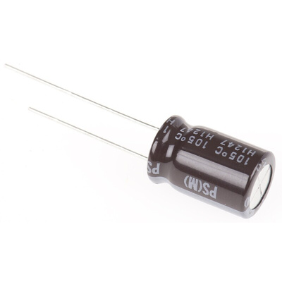 Nichicon 1000μF Aluminium Electrolytic Capacitor 10V dc, Radial, Through Hole - UPS1A102MPD