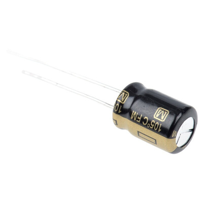 Nichicon 10μF Electrolytic Capacitor 50V dc, Through Hole - UPS1H100MDD