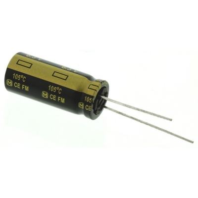 Panasonic 4700μF Aluminium Electrolytic Capacitor 6.3V dc, Radial, Through Hole - EEUFM0J472L