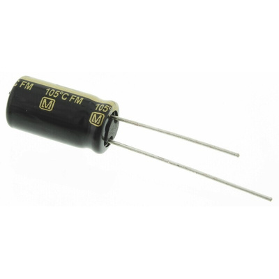 Panasonic 820μF Aluminium Electrolytic Capacitor 6.3V dc, Radial, Through Hole - EEUFM0J821L