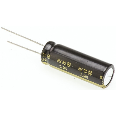 Panasonic 3300μF Aluminium Electrolytic Capacitor 16V dc, Radial, Through Hole - EEUFM1C332L