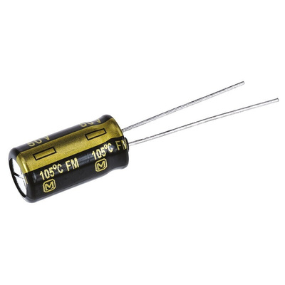 Panasonic 120μF Aluminium Electrolytic Capacitor 50V dc, Radial, Through Hole - EEUFM1H121L