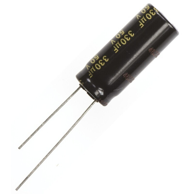 Panasonic 330μF Aluminium Electrolytic Capacitor 50V dc, Radial, Through Hole - EEUFM1H331L