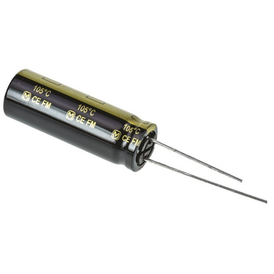 Panasonic 1500μF Aluminium Electrolytic Capacitor 35V dc, Radial, Through Hole - EEUFM1V152L