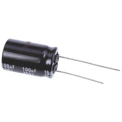 Panasonic 100μF Electrolytic Capacitor 200V dc, Through Hole - EEUED2D101