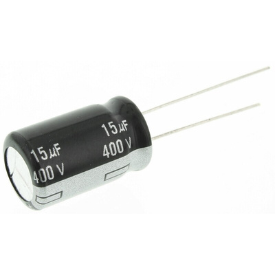 Panasonic 15μF Aluminium Electrolytic Capacitor 400V dc, Radial, Through Hole - EEUED2G150