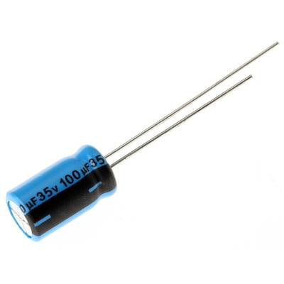 Vishay 100μF Aluminium Electrolytic Capacitor 35V dc, Radial, Through Hole - MAL203850101E3